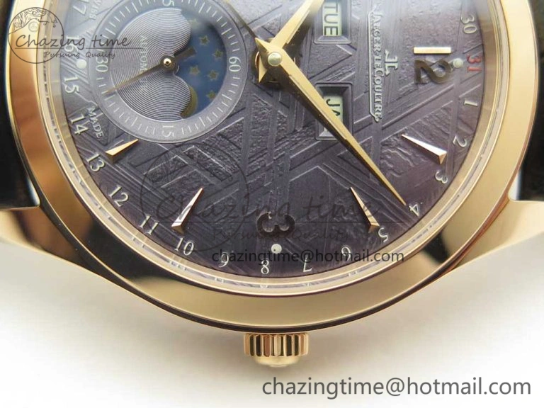 Master Calendar RG OMF 1:1 Best Edition Blue Dial on Black Leather Strap A Upgraded 7465