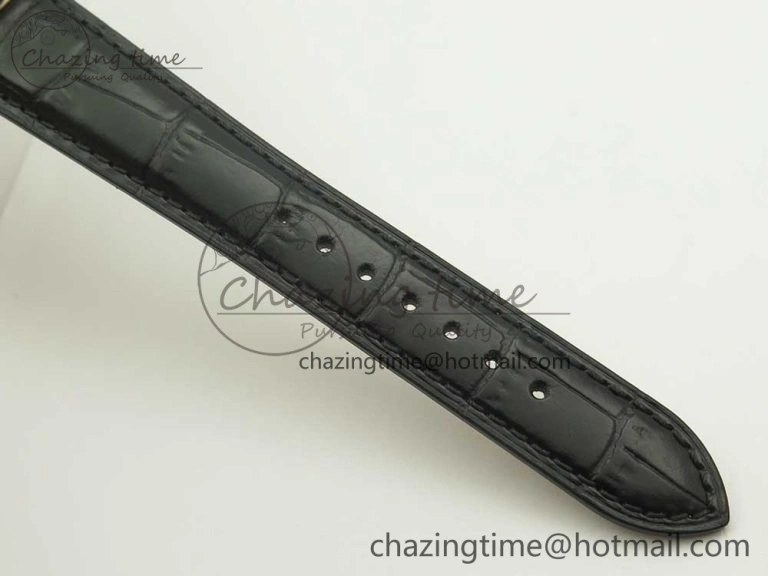 Master Calendar RG OMF 1:1 Best Edition Blue Dial on Black Leather Strap A Upgraded 7465