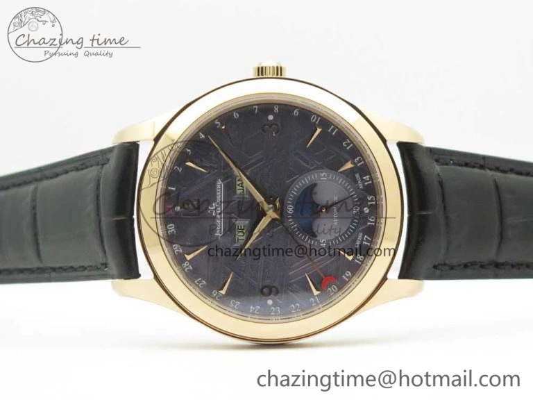 Master Calendar RG OMF 1:1 Best Edition Blue Dial on Black Leather Strap A Upgraded 7465