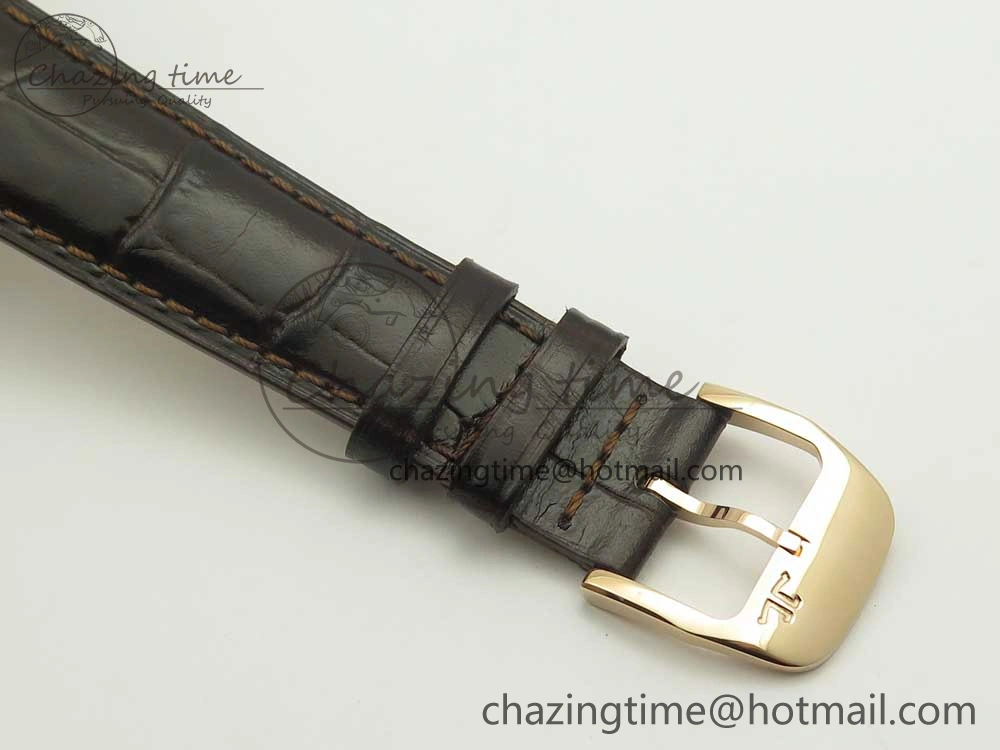 Master Calendar RG OMF 1:1 Best Edition Silver Dial on Brown Leather Strap A Versatile 7461