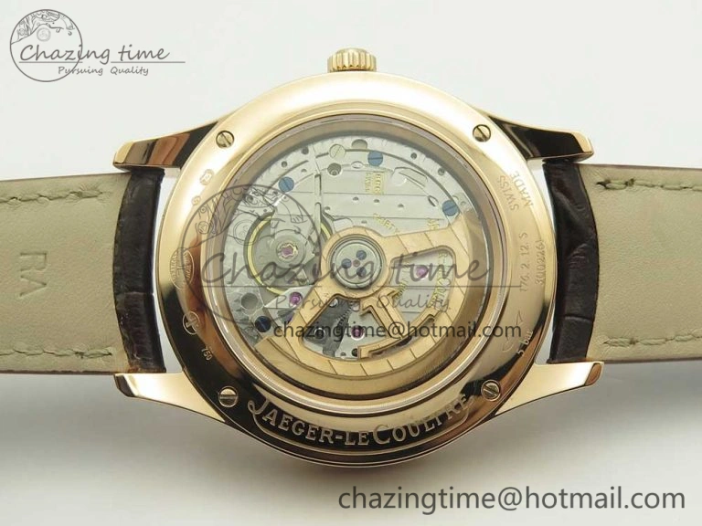 Master Calendar RG OMF 1:1 Best Edition Silver Dial on Brown Leather Strap A Versatile 7461