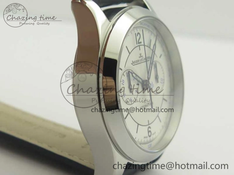 Master Chronograph SS 1538530 White Dial Blue Hand on Blue Leather Strap A MultiPurpose 4933