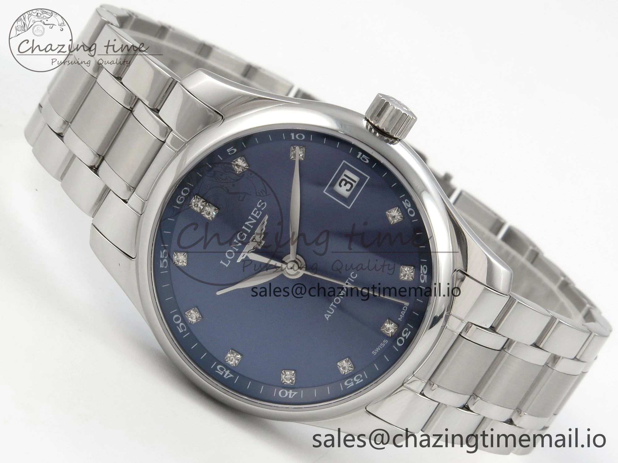 FastDry Master Collection 40mm SS AF 1:1 Best Edition Blue Dial on Stainless steel bracelet A 7536