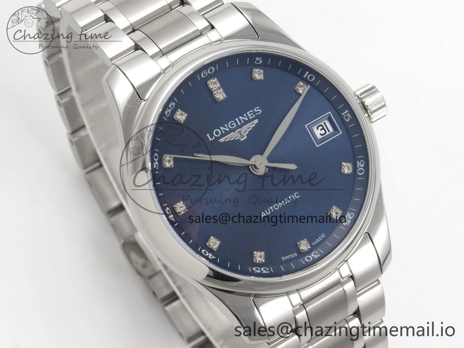 FastDry Master Collection 40mm SS AF 1:1 Best Edition Blue Dial on Stainless steel bracelet A 7536