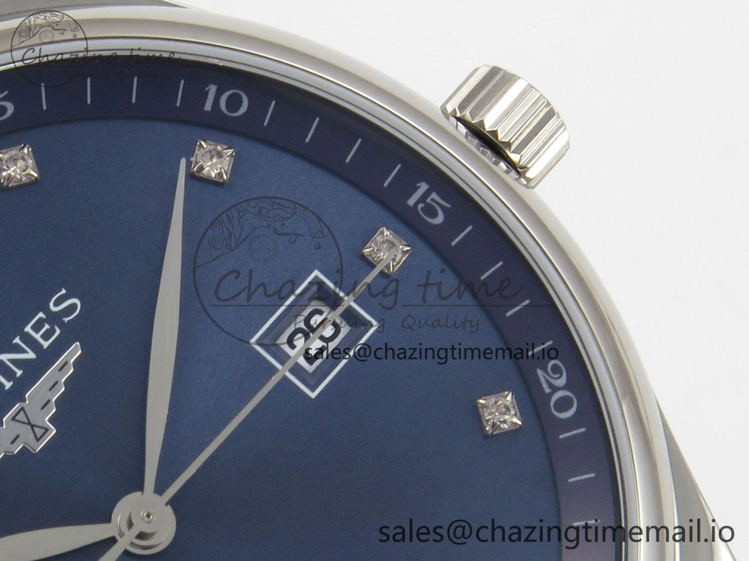 Unisex Master Collection 40mm SS AF 1:1 Best Edition Blue Dial on Stainless steel bracelet A 7535