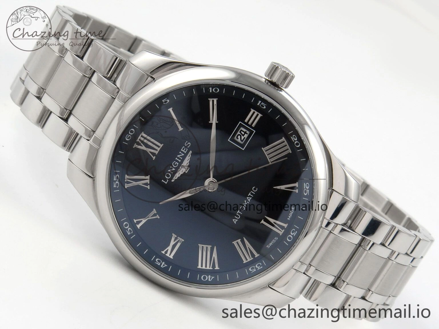 Thermal Master Collection 40mm SS AF 1:1 Best Edition Blue Roman Dial on Stainless steel bracelet A 7532
