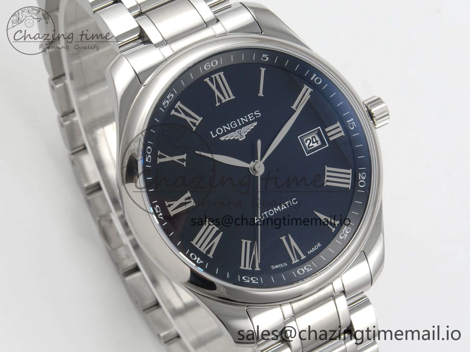 Thermal Master Collection 40mm SS AF 1:1 Best Edition Blue Roman Dial on Stainless steel bracelet A 7532