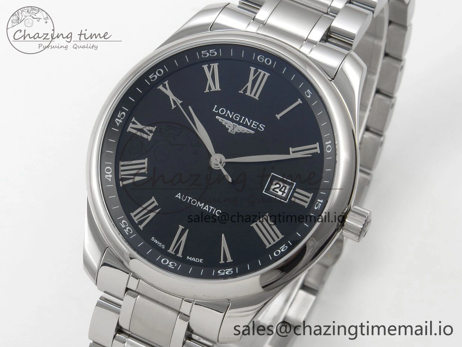 Thermal Master Collection 40mm SS AF 1:1 Best Edition Blue Roman Dial on Stainless steel bracelet A 7532