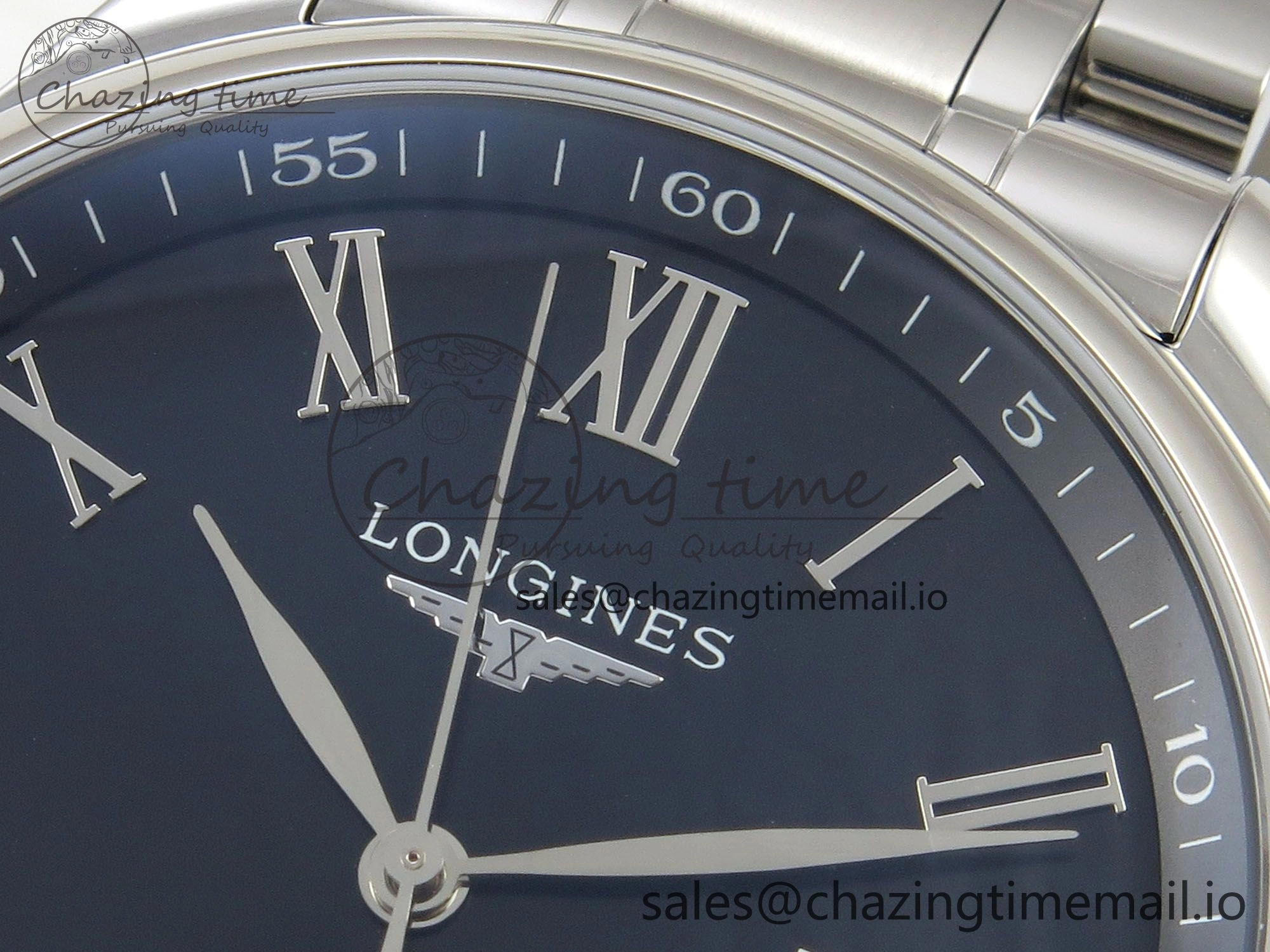 Thermal Master Collection 40mm SS AF 1:1 Best Edition Blue Roman Dial on Stainless steel bracelet A 7532