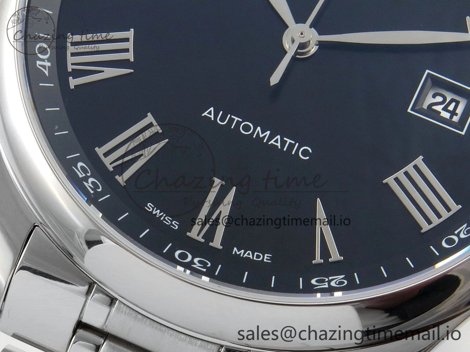 Thermal Master Collection 40mm SS AF 1:1 Best Edition Blue Roman Dial on Stainless steel bracelet A 7532