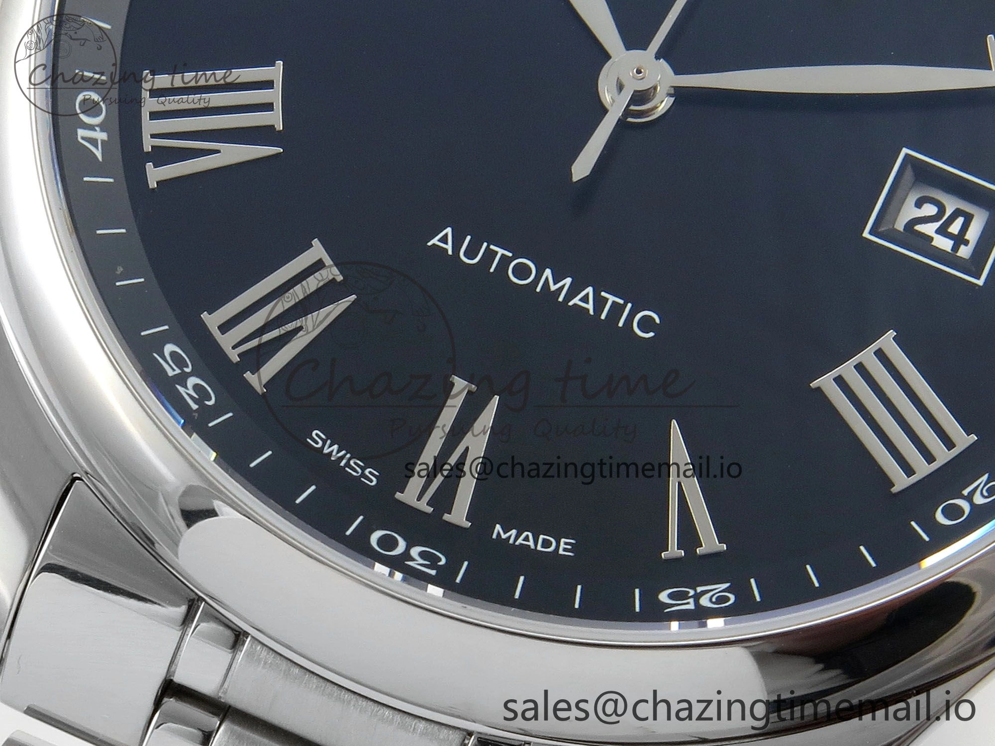 Thermal Master Collection 40mm SS AF 1:1 Best Edition Blue Roman Dial on Stainless steel bracelet A 7532