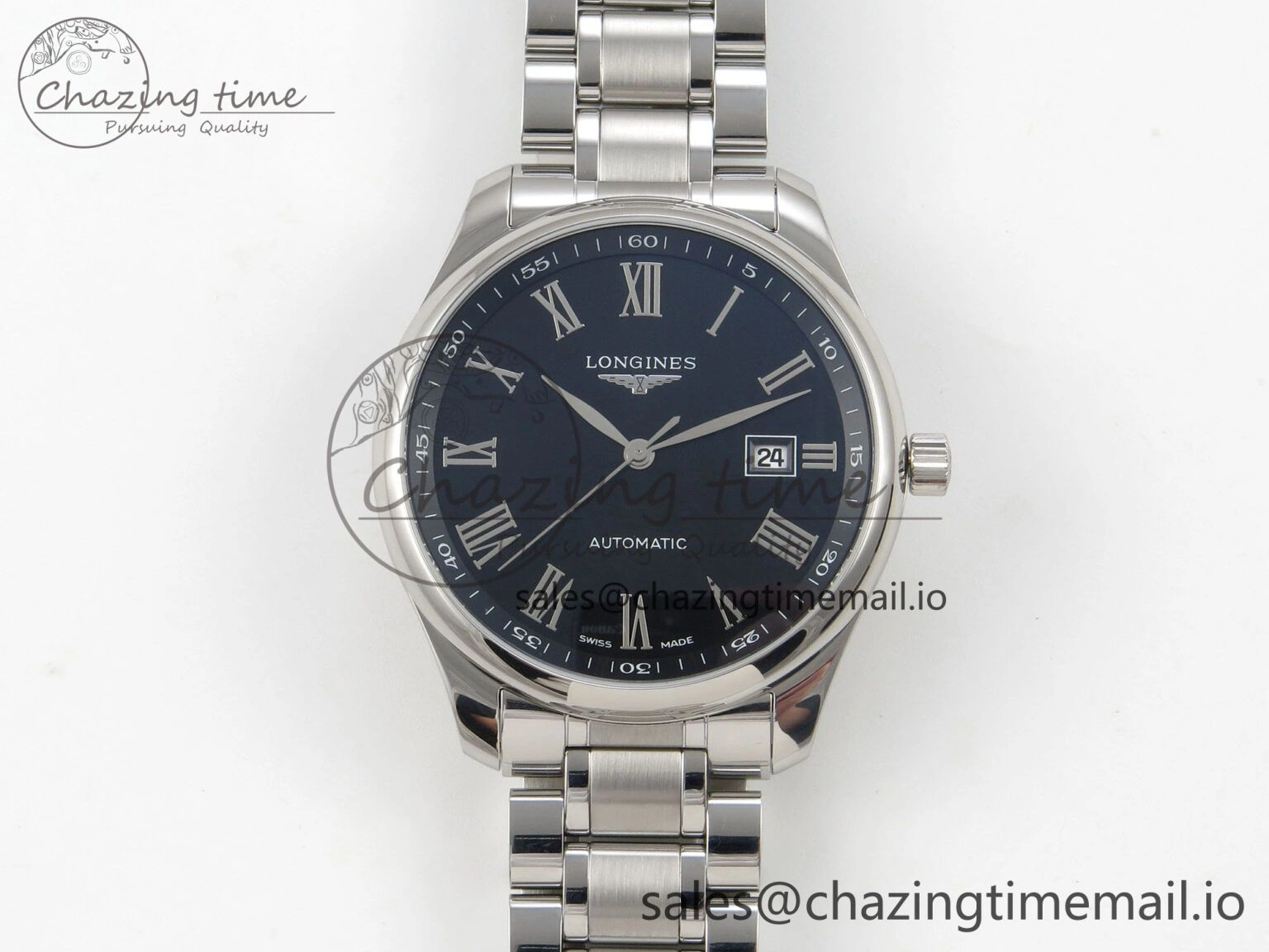 Thermal Master Collection 40mm SS AF 1:1 Best Edition Blue Roman Dial on Stainless steel bracelet A 7532