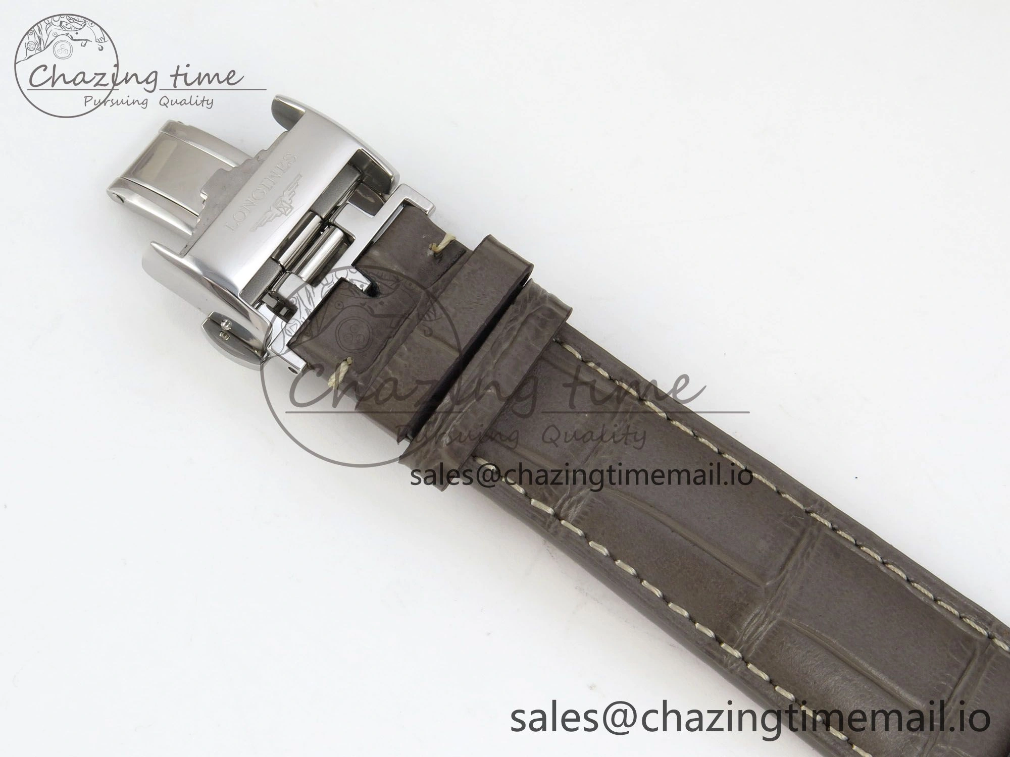 WaterResistant Master Collection 40mm SS AF 1:1 Best Edition Gray Roman Dial on Brown Leather Strap A 7541