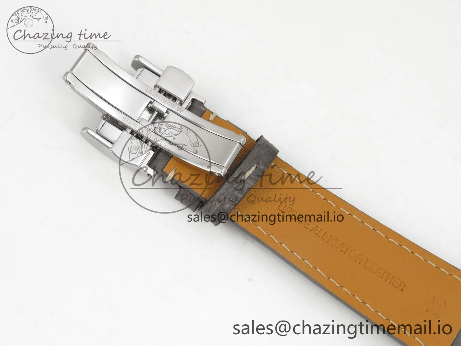 WaterResistant Master Collection 40mm SS AF 1:1 Best Edition Gray Roman Dial on Brown Leather Strap A 7541