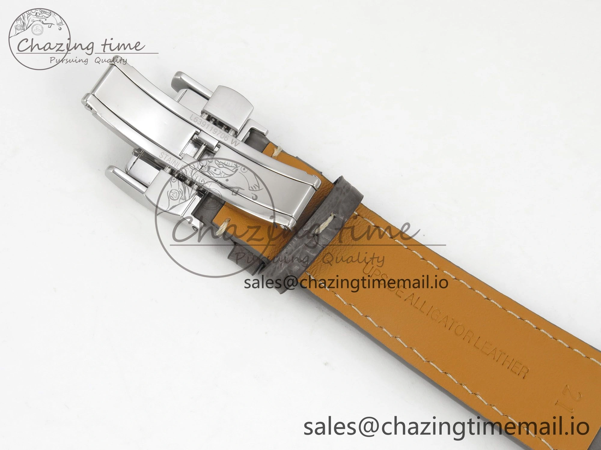 WaterResistant Master Collection 40mm SS AF 1:1 Best Edition Gray Roman Dial on Brown Leather Strap A 7541