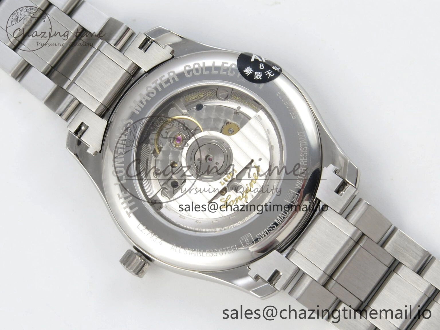 Master Collection 40mm SS AF 1:1 Best Edition Gray Roman Dial on Stainless steel bracelet A ZeroBulk 7538