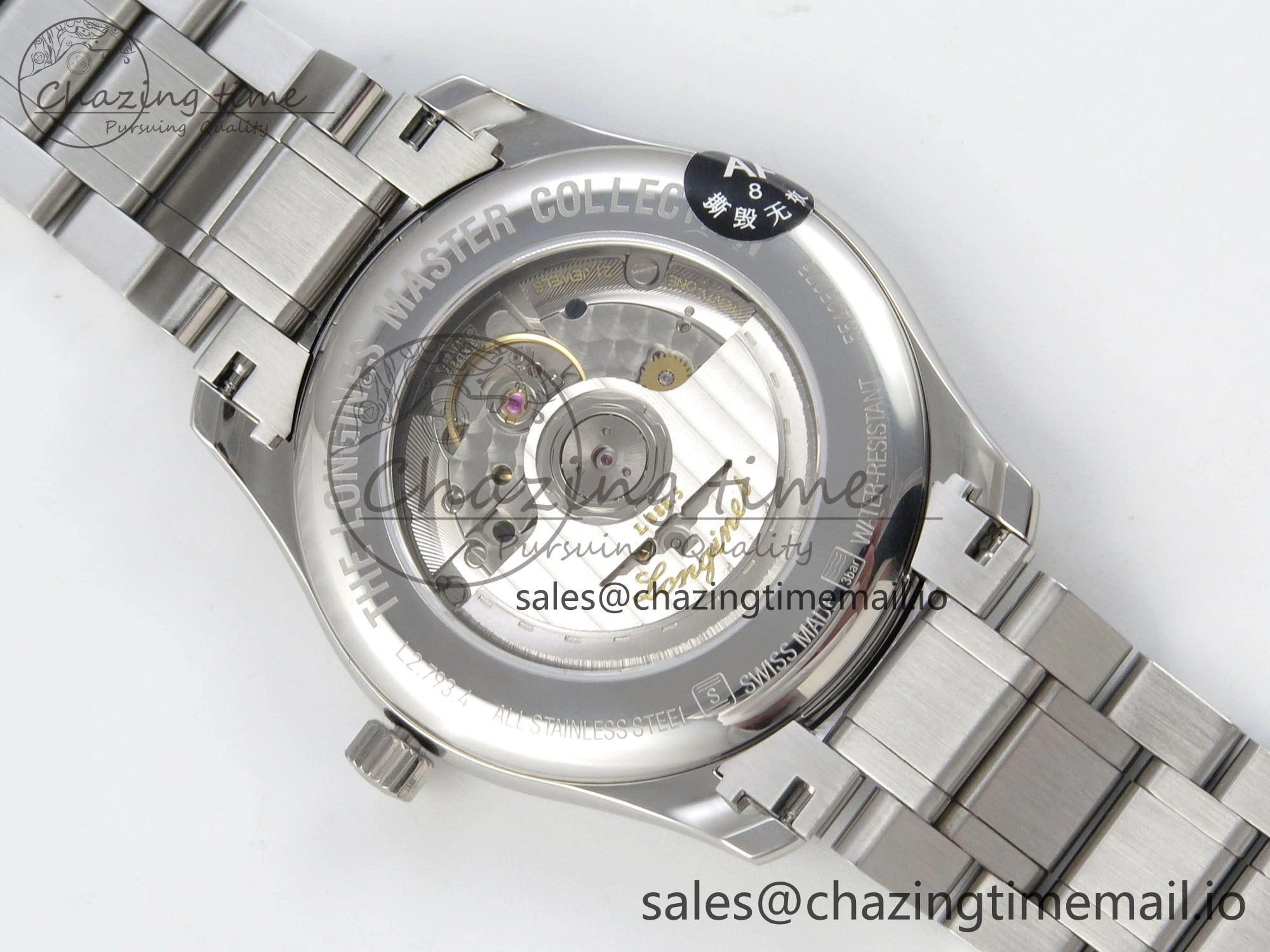 Master Collection 40mm SS AF 1:1 Best Edition Gray Roman Dial on Stainless steel bracelet A ZeroBulk 7538
