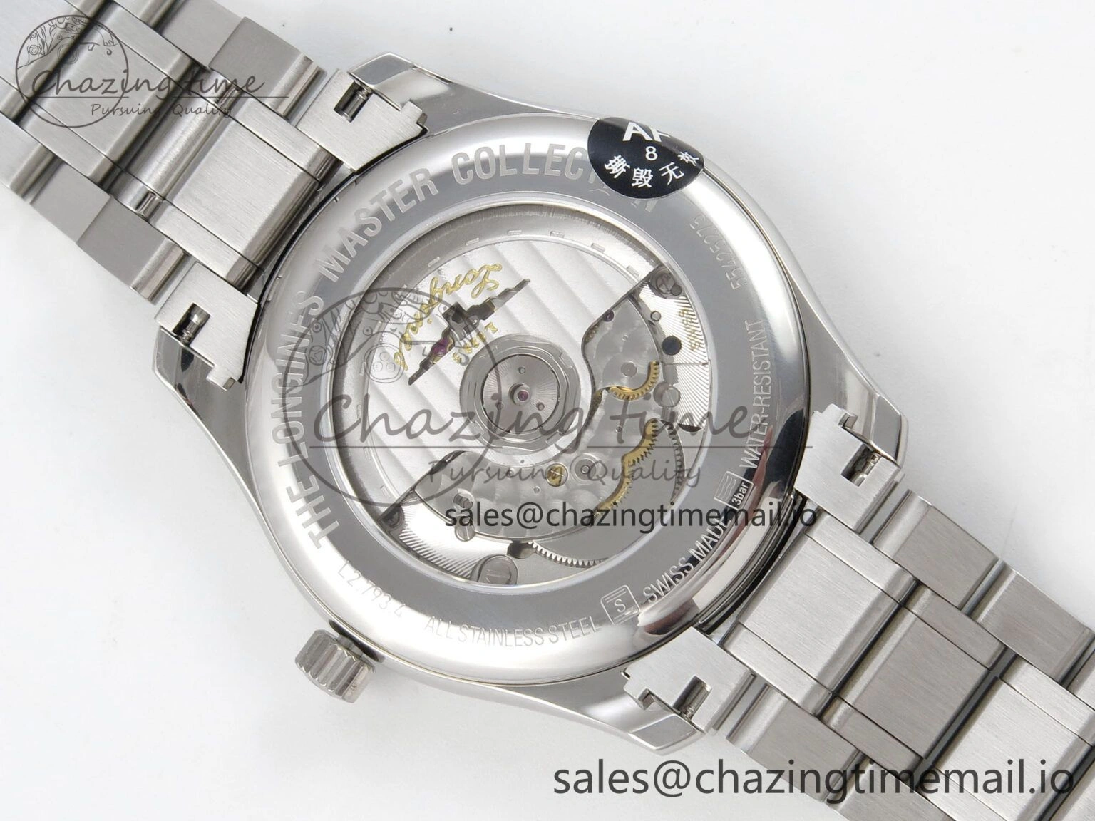 Master Collection 40mm SS AF 1:1 Best Edition Gray Roman Dial on Stainless steel bracelet A ZeroBulk 7538