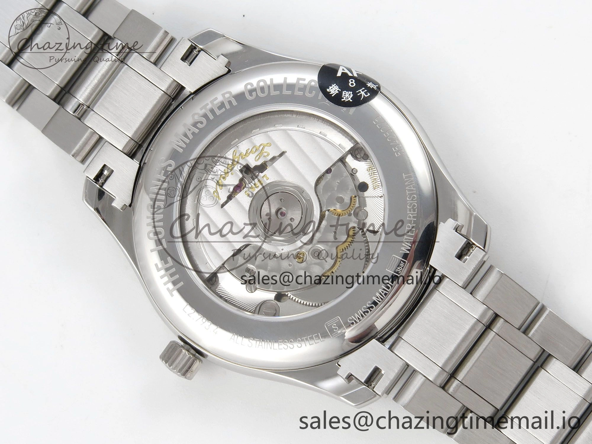 Master Collection 40mm SS AF 1:1 Best Edition Gray Roman Dial on Stainless steel bracelet A ZeroBulk 7538
