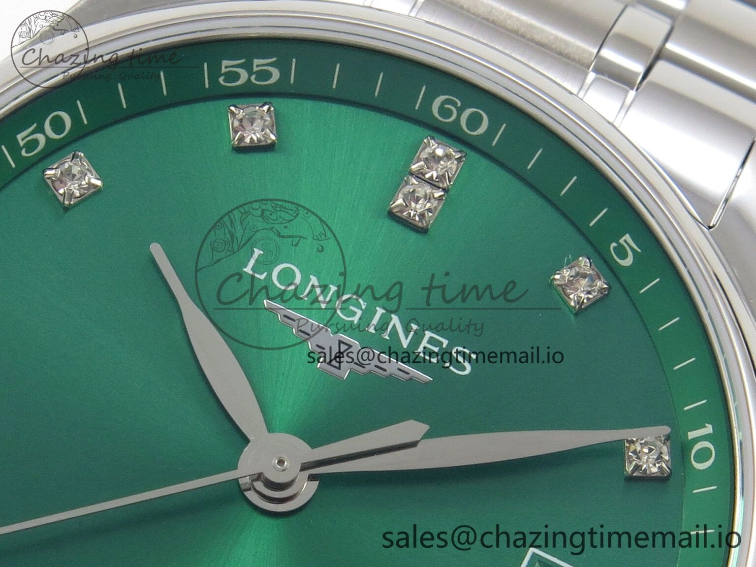 FlexibleFit Master Collection 40mm SS AF 1:1 Best Edition Green Dial on Stainless steel bracelet A 7537