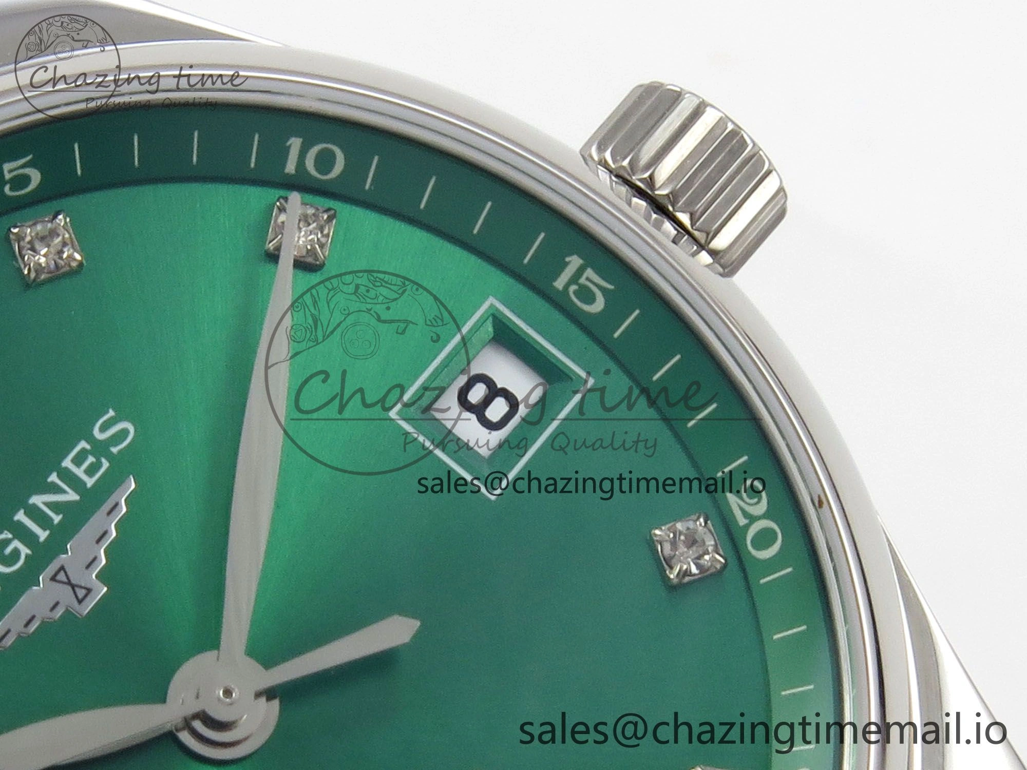 FlexibleFit Master Collection 40mm SS AF 1:1 Best Edition Green Dial on Stainless steel bracelet A 7537
