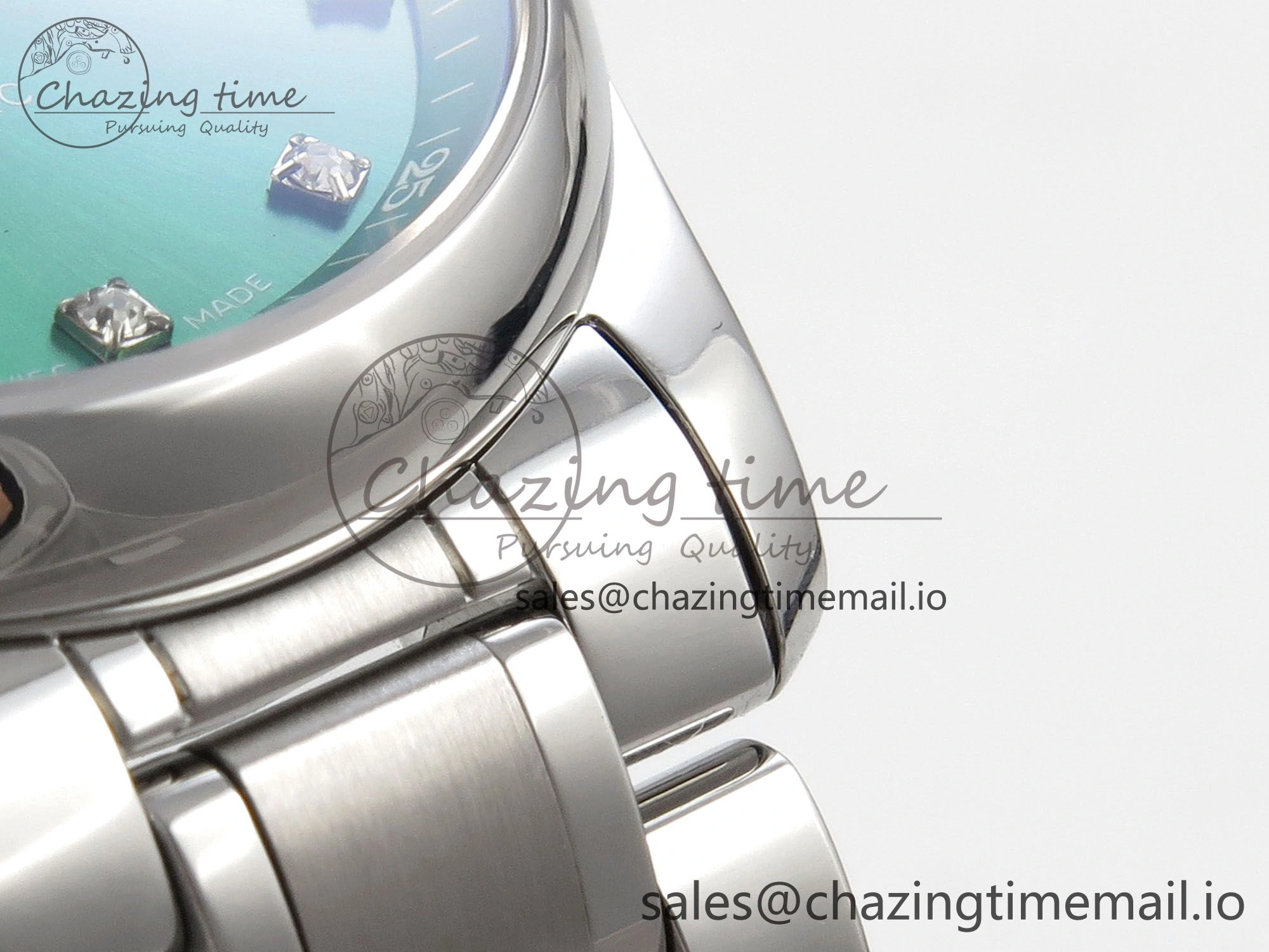 FlexibleFit Master Collection 40mm SS AF 1:1 Best Edition Green Dial on Stainless steel bracelet A 7537