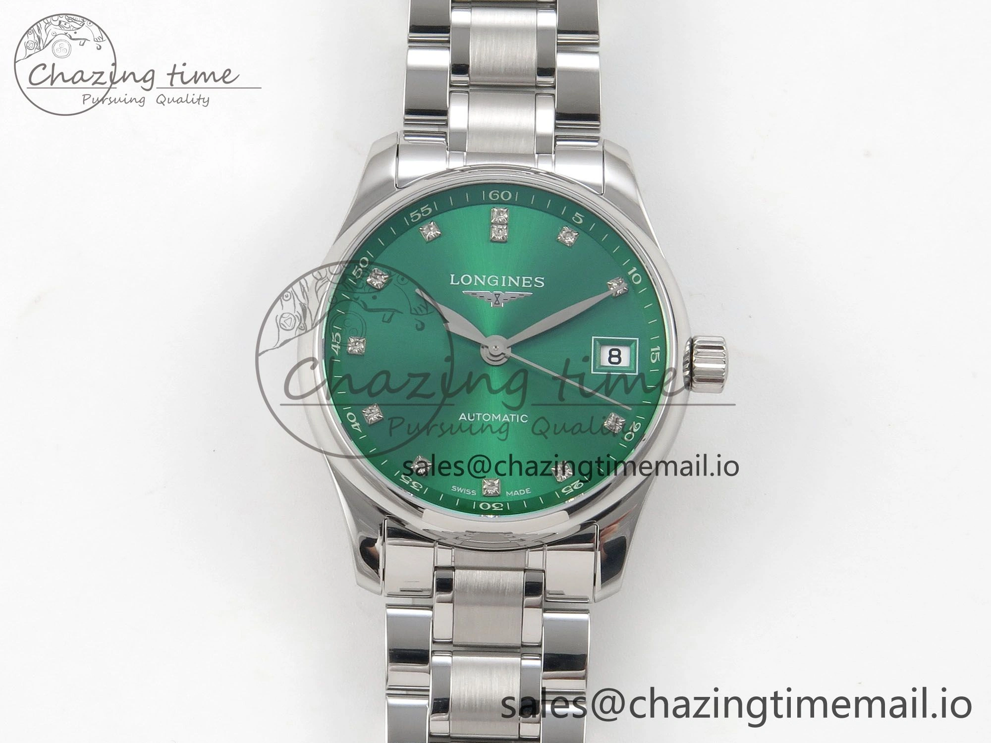 FlexibleFit Master Collection 40mm SS AF 1:1 Best Edition Green Dial on Stainless steel bracelet A 7537