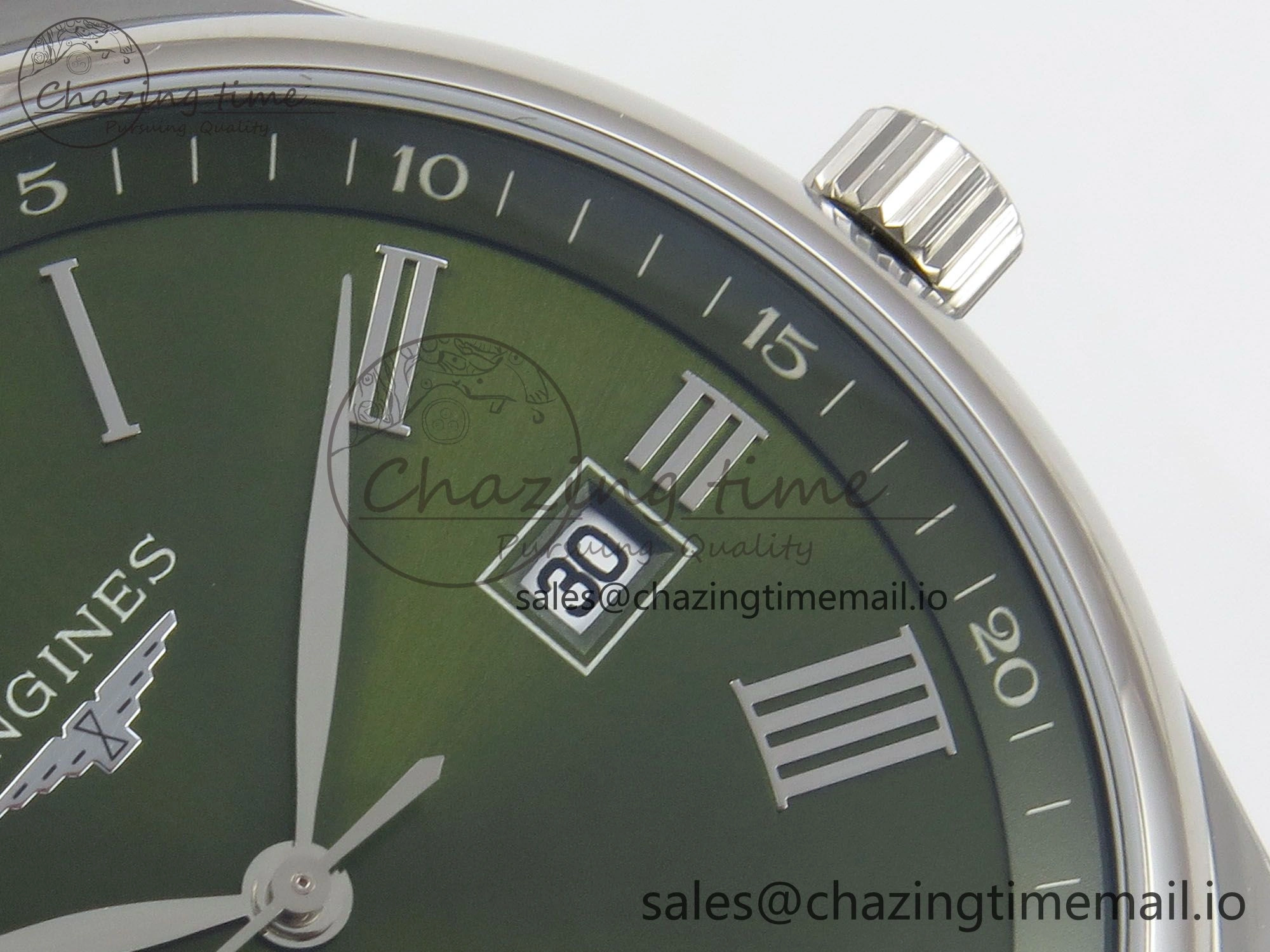 Master Collection 40mm SS AF 1:1 Best Edition Green Roman Dial on Stainless steel bracelet A Casual 7531