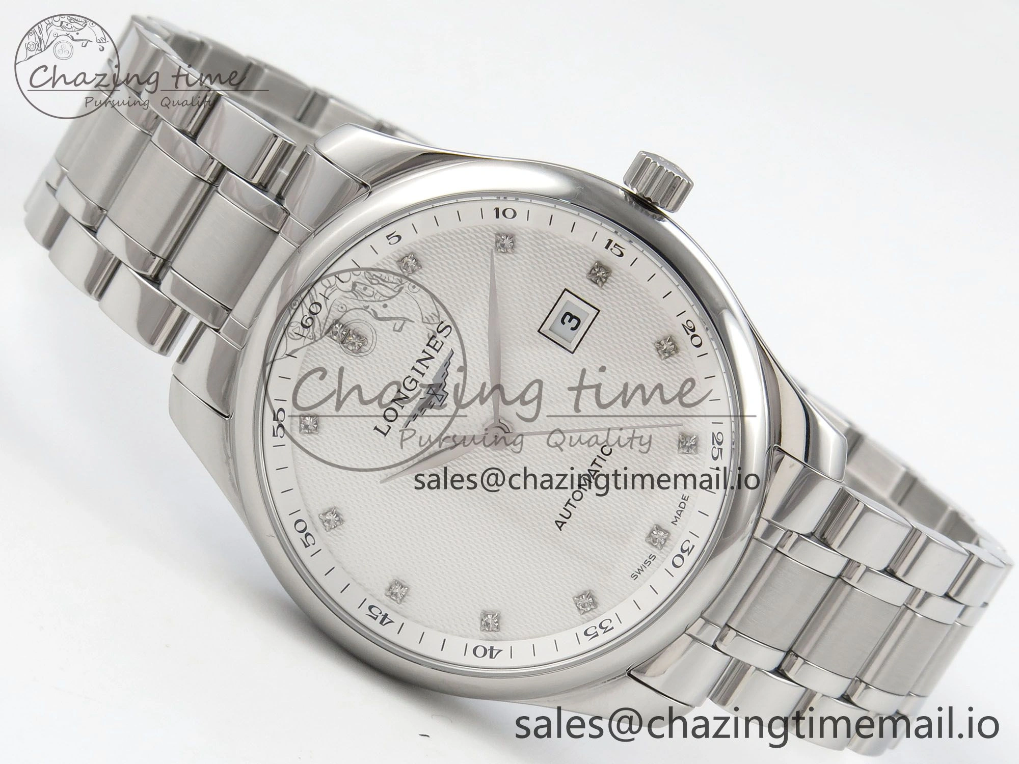 WeatherProof Master Collection 40mm SS AF 1:1 Best Edition Silver Dial on Stainless steel bracelet A 7530