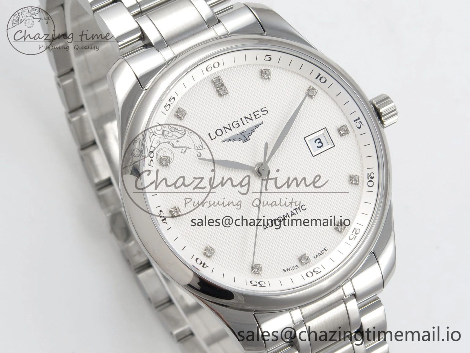 WeatherProof Master Collection 40mm SS AF 1:1 Best Edition Silver Dial on Stainless steel bracelet A 7530