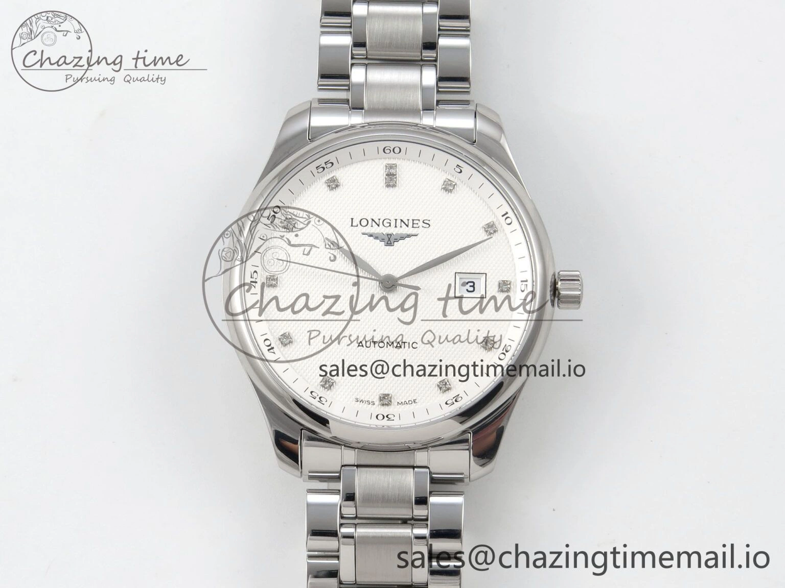 WeatherProof Master Collection 40mm SS AF 1:1 Best Edition Silver Dial on Stainless steel bracelet A 7530