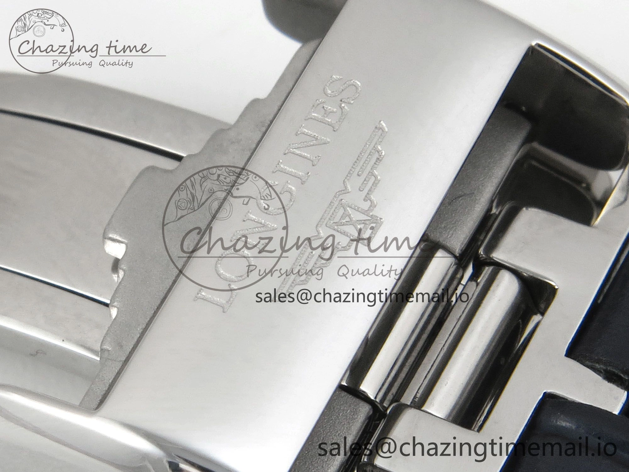 Master Collection 40mm SS AF 1:1 Best Edition White Roman Dial on Blue Leather Strap A Practical 7543
