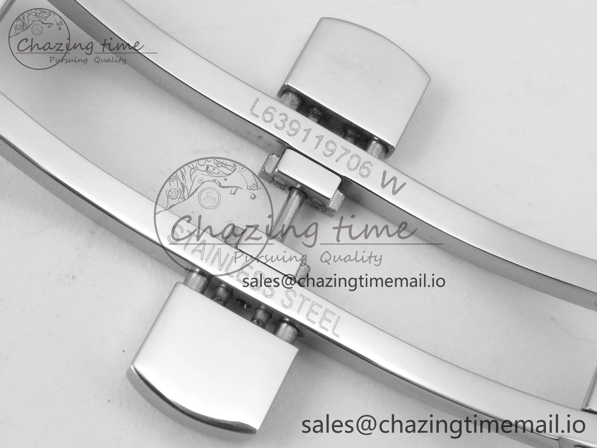 Master Collection 40mm SS AF 1:1 Best Edition White Roman Dial on Blue Leather Strap A Practical 7543