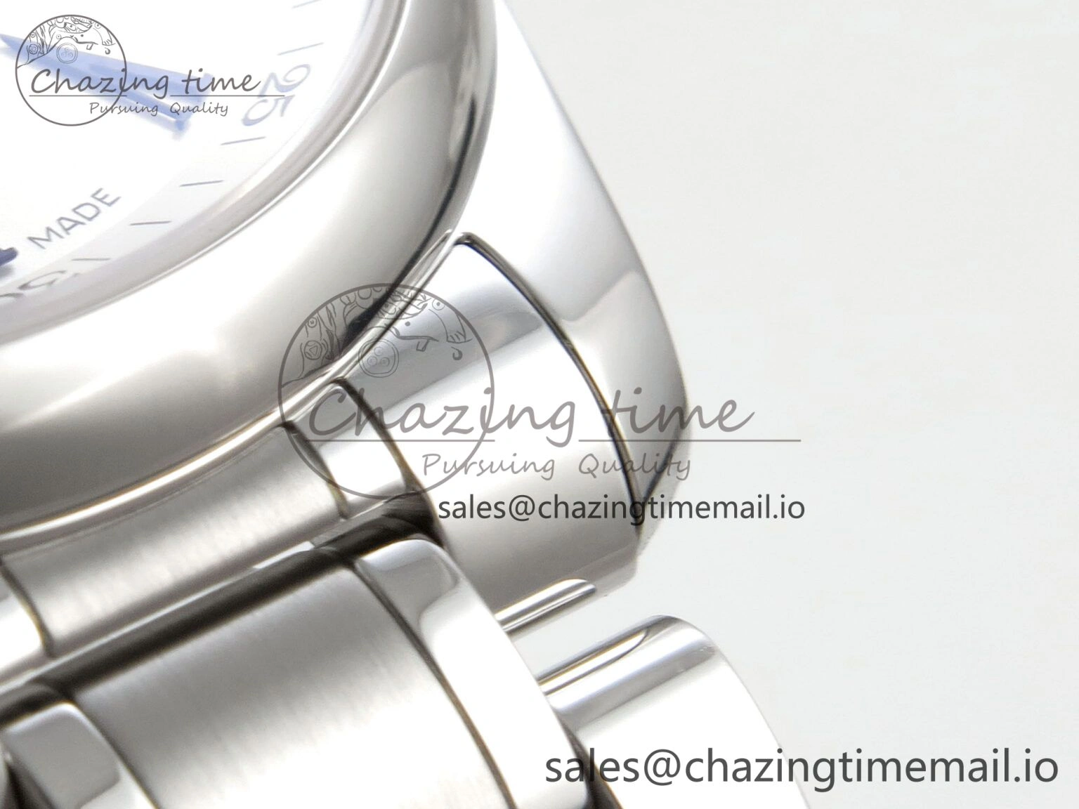Master Collection 40mm SS AF 1:1 Best Edition White Roman Dial on Stainless steel bracelet A Minimalist 7533
