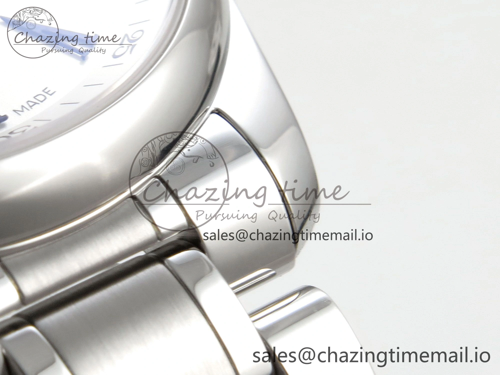 Master Collection 40mm SS AF 1:1 Best Edition White Roman Dial on Stainless steel bracelet A Minimalist 7533