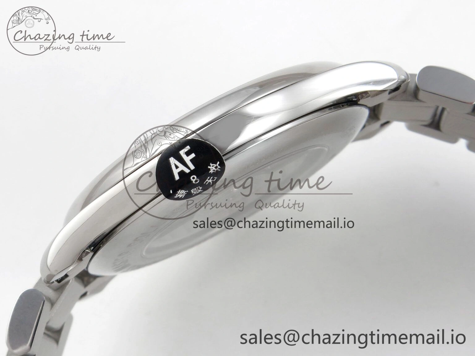 Master Collection 40mm SS AF 1:1 Best Edition White Roman Dial on Stainless steel bracelet A Minimalist 7533