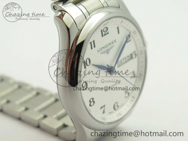 SmoothTexture Master Collection SS LGF 1:1 Best Edition White Dial On SS Bracelet 7601