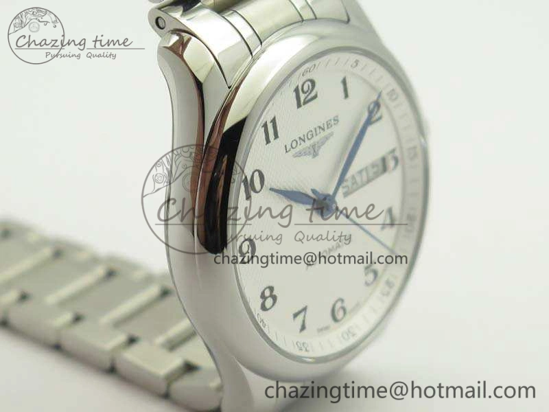 SmoothTexture Master Collection SS LGF 1:1 Best Edition White Dial On SS Bracelet 7601