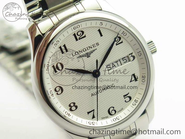 SmoothTexture Master Collection SS LGF 1:1 Best Edition White Dial On SS Bracelet 7601