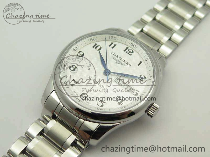 SmoothTexture Master Collection SS LGF 1:1 Best Edition White Dial On SS Bracelet 7601