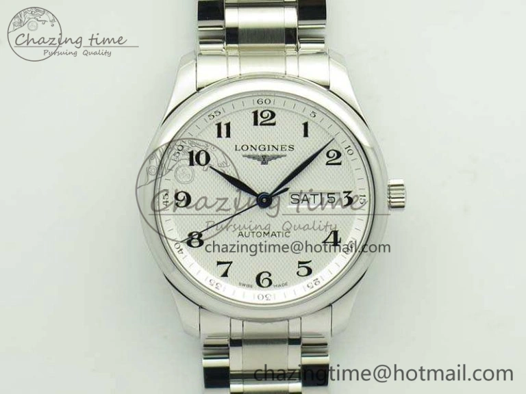 SmoothTexture Master Collection SS LGF 1:1 Best Edition White Dial On SS Bracelet 7601