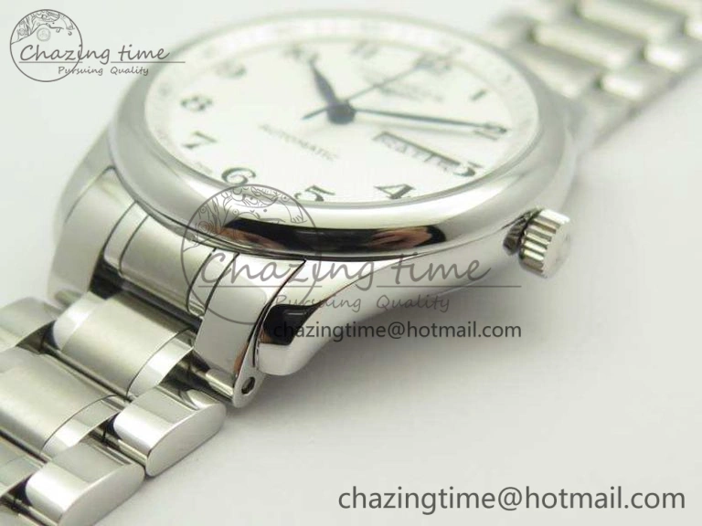 SmoothTexture Master Collection SS LGF 1:1 Best Edition White Dial On SS Bracelet 7601