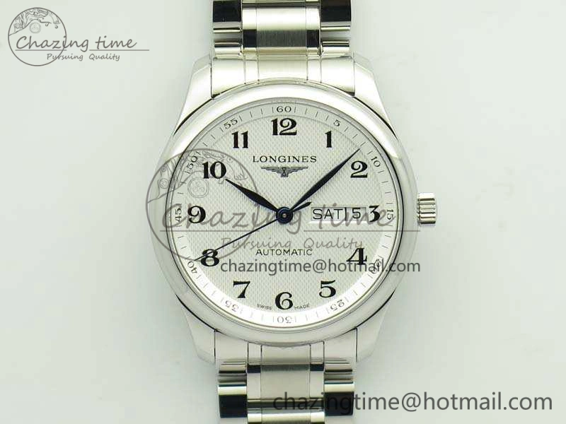 SmoothTexture Master Collection SS LGF 1:1 Best Edition White Dial On SS Bracelet 7601