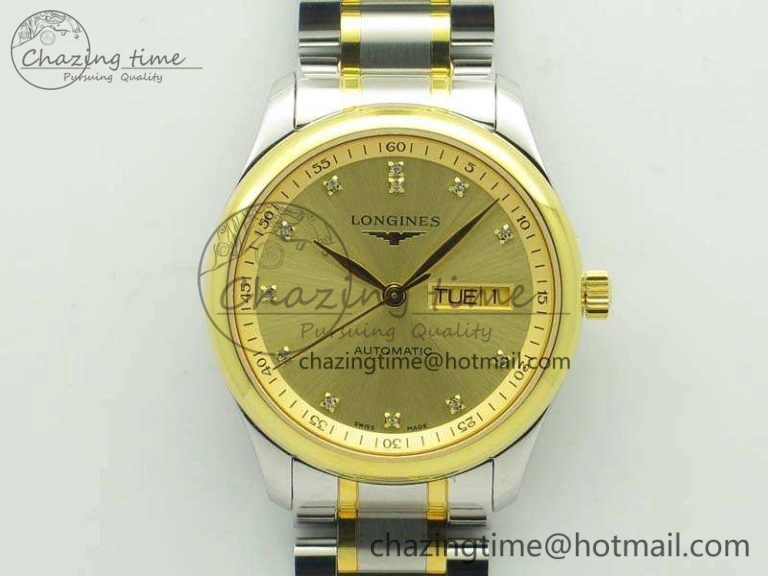 Master Collection SS YG LGF 1:1 Best Edition Gold Dial On SS YG Bracelet A Comfortable 7591