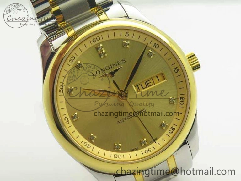 Master Collection SS YG LGF 1:1 Best Edition Gold Dial On SS YG Bracelet A Comfortable 7591
