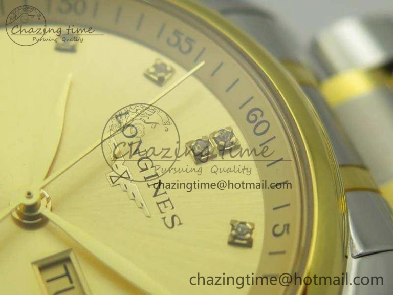 Master Collection SS YG LGF 1:1 Best Edition Gold Dial On SS YG Bracelet A Comfortable 7591