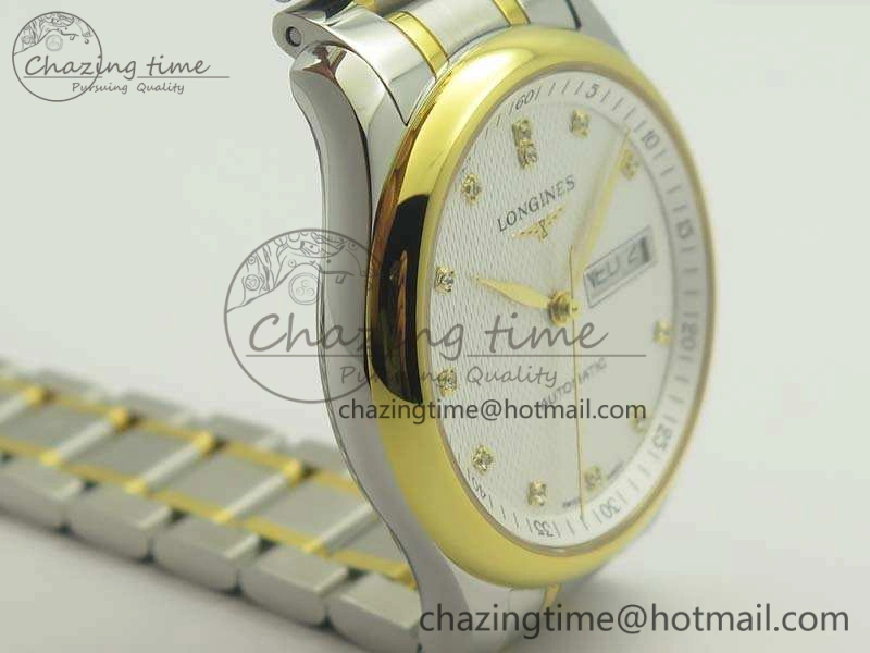 Master Collection SS YG LGF 1:1 Best Edition White Dial On SS YG Bracelet A Packable 7593