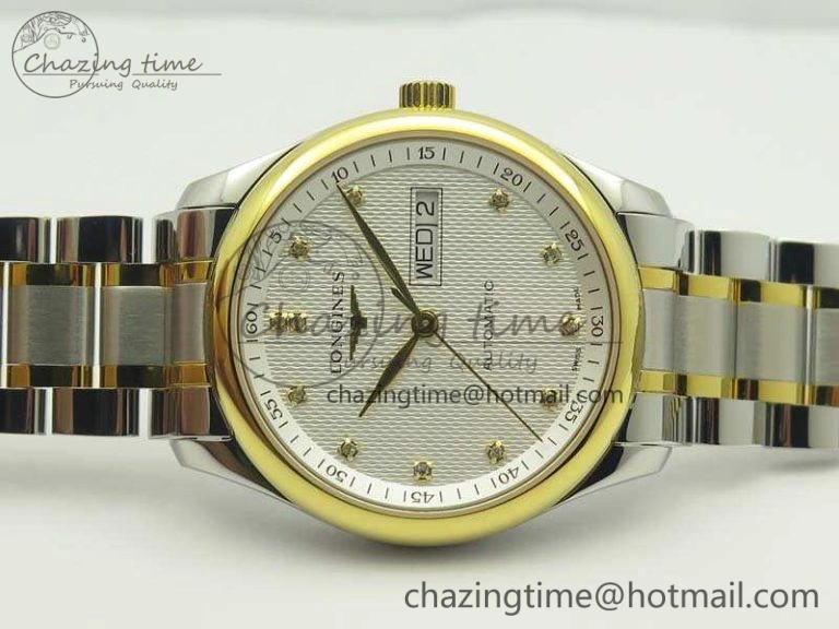 Master Collection SS YG LGF 1:1 Best Edition White Dial On SS YG Bracelet A Packable 7593
