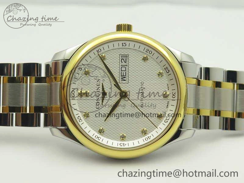 Master Collection SS YG LGF 1:1 Best Edition White Dial On SS YG Bracelet A Packable 7593