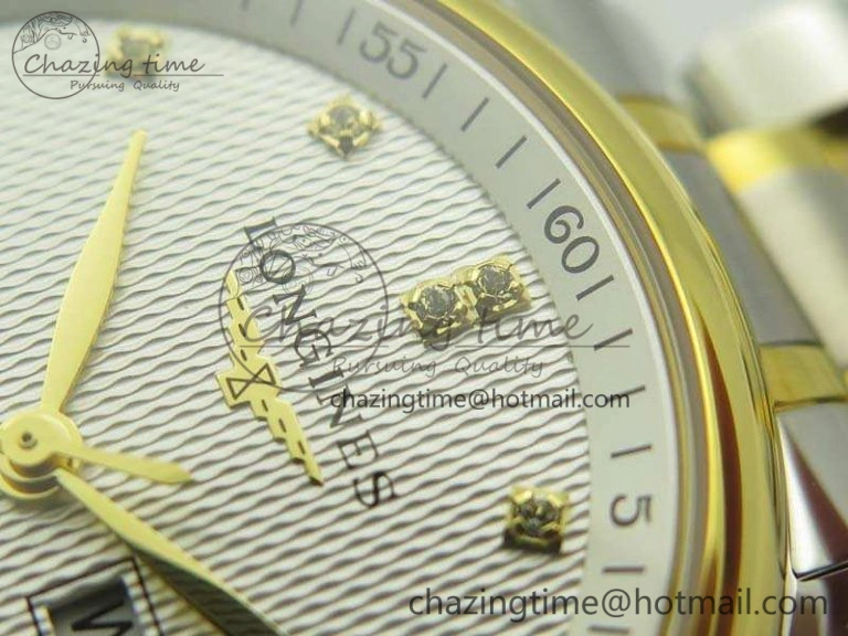Master Collection SS YG LGF 1:1 Best Edition White Dial On SS YG Bracelet A Packable 7593